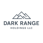 Dark Range Holdings LLC logo featuring stylized mountain peaks above bold text on a black background